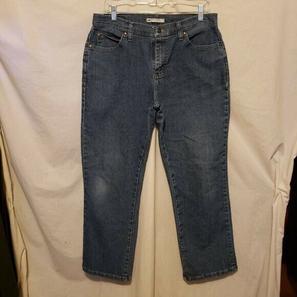 Lee Womens Size 34 Blue Solid Relaxed Fit Straight Leg Jeans - Picture 9 of 11